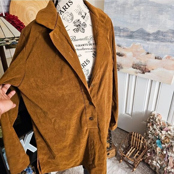 Vtg Harve Bernard Velour Feel Causual Button Front Shirt. - Picture 11 of 14